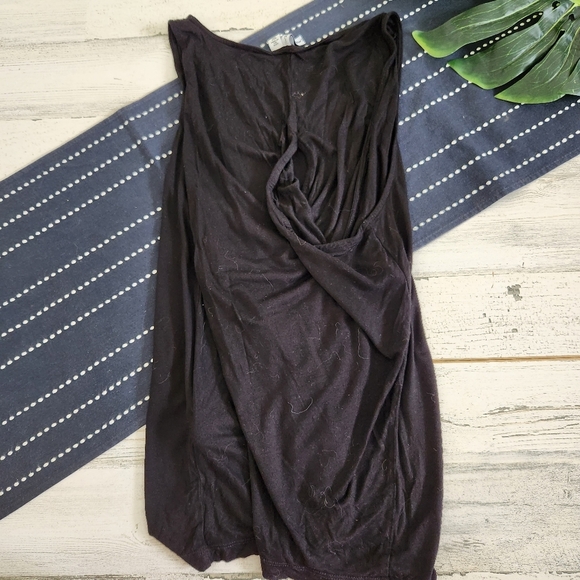 & Other Stories Cross Open Back Tank Top Black Size 6 - Picture 5 of 6